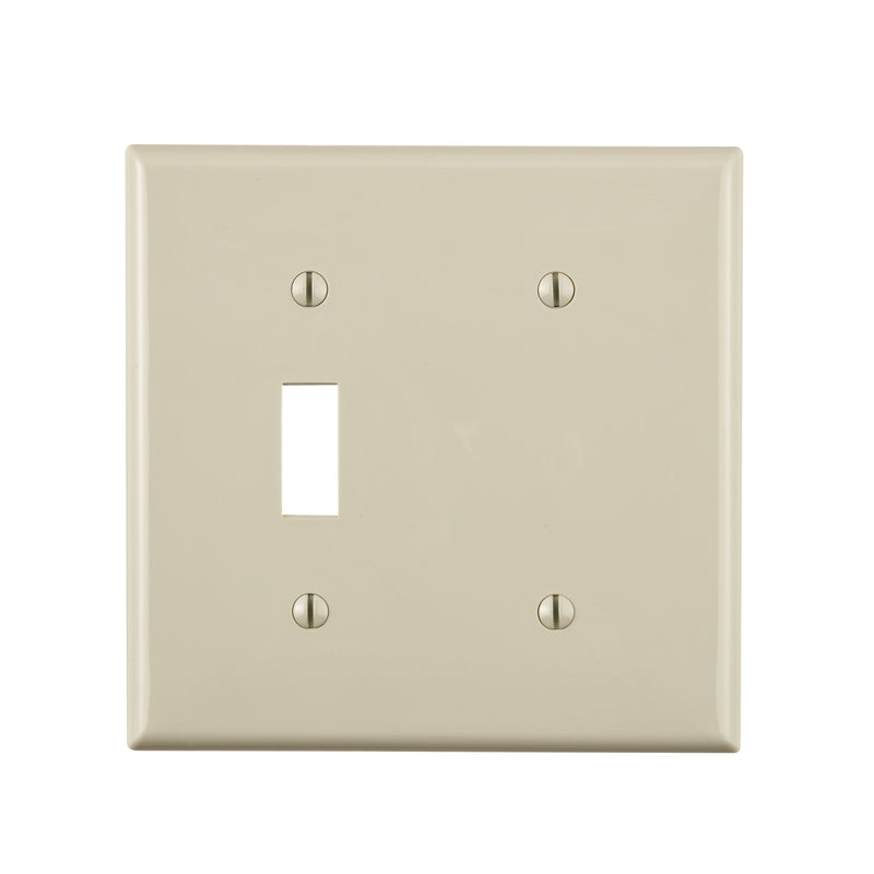 Leviton Light Almond 2 gang Thermoplastic Nylon Blank Wall Plate 1 pk