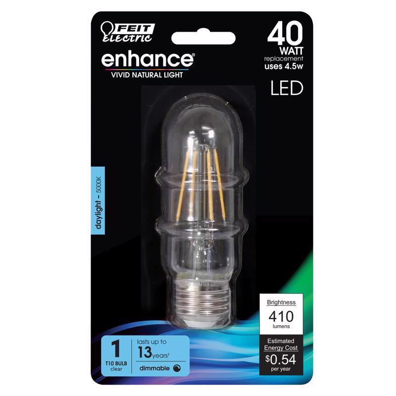 Bombilla LED Feit Enhance T10 E26 (mediana) luz de día equivalente a 40 vatios, paquete de 1