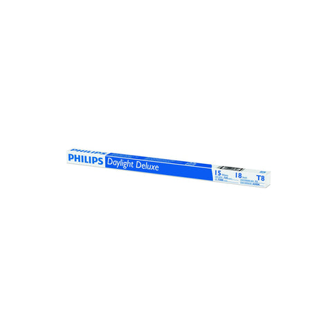 Philips 15 W T8 1 in. D X 18 in. L Fluorescent Tube Light Bulb Daylight Linear 6500 K 1 pk (Pack of 6)