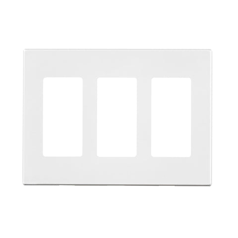 Leviton Decora Plus White 3 gang Polycarbonate Decorator Screwless Wall Plate 1 pk