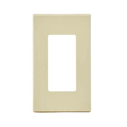 Leviton Decora Plus Ivory 1 gang Polycarbonate Decorator Screwless Wall Plate 1 pk