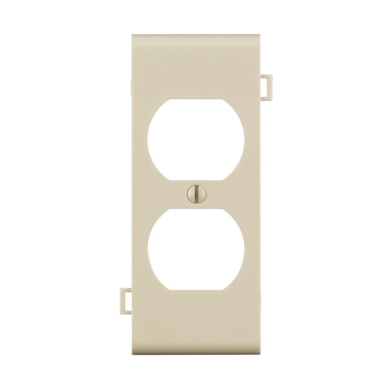 Leviton Light Almond 1 gang Thermoplastic Nylon Duplex Sectional End Wall Plate 1 pk