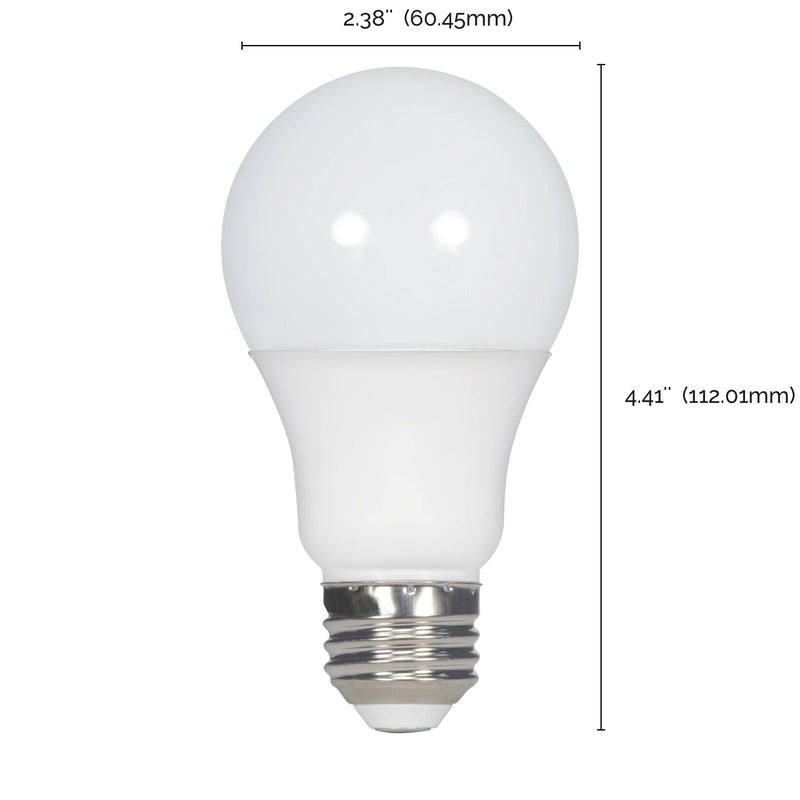 Bombilla LED Satco A19 E26 (mediana) blanco frío, equivalente a 60 vatios, paquete de 100