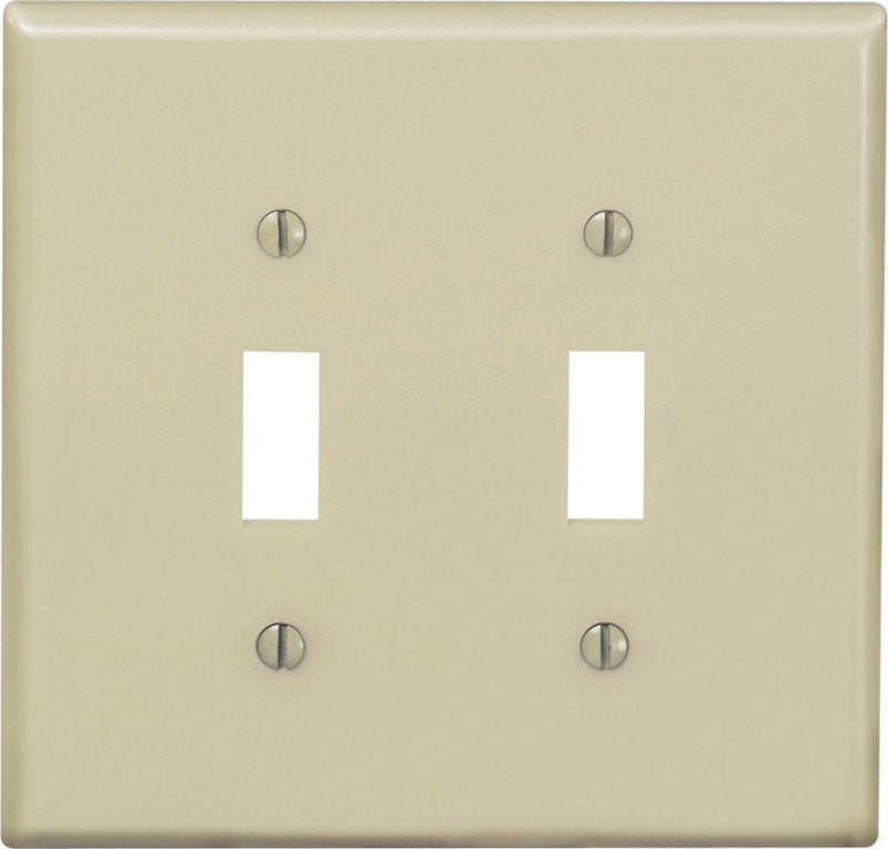 Leviton Ivory 2 gang Nylon Toggle Wall Plate 1 pk (Pack of 25)