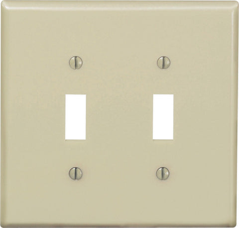 Leviton Ivory 2 gang Nylon Toggle Wall Plate 1 pk (Pack of 25)