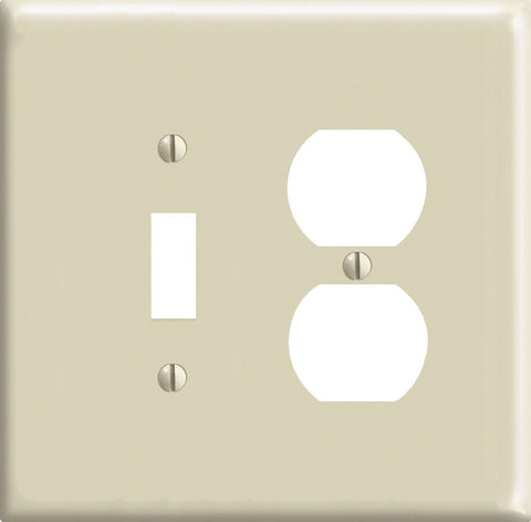 Leviton Ivory 2 gang Nylon Duplex/Toggle Wall Plate 1 pk (Pack of 25)
