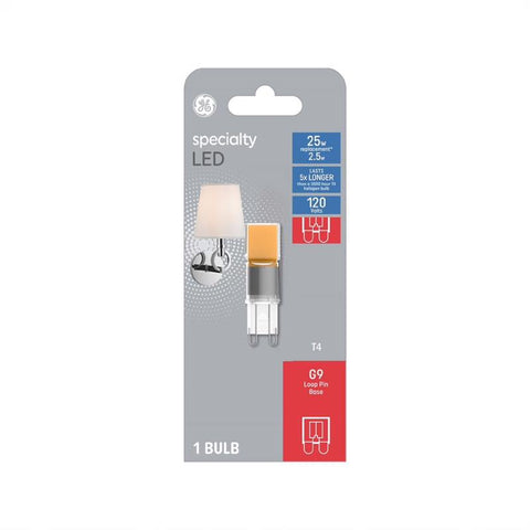 GE T4 G9 LED Bulb Warm White 25 Watt Equivalence 1 pk