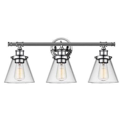Globe Electric Parker 3-Light Chrome Wall Sconce