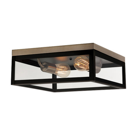 Globe Electric Verona 5.12 in. H X 13 in. W X 13 in. L Dark Bronze Ceiling Light