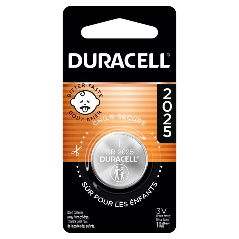 Duracell Lithium Coin 2025 3 V 165 mAh Security and Electronic Battery 1 pk (Pack of 6)