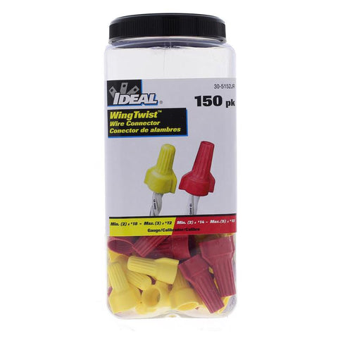 Ideal Industries WingTwist 10 AWG Wire Connectors Assorted 150 pk