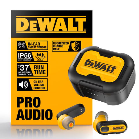Auriculares inalámbricos Bluetooth DeWalt con estuche de carga, 1 ud.