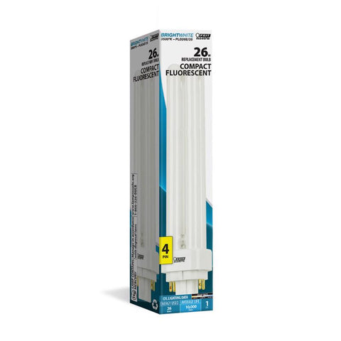Feit 26 W PL 1.4 in. D X 6.75 in. L CFL Bulb Neutral White Compact 3500 K 1 pk