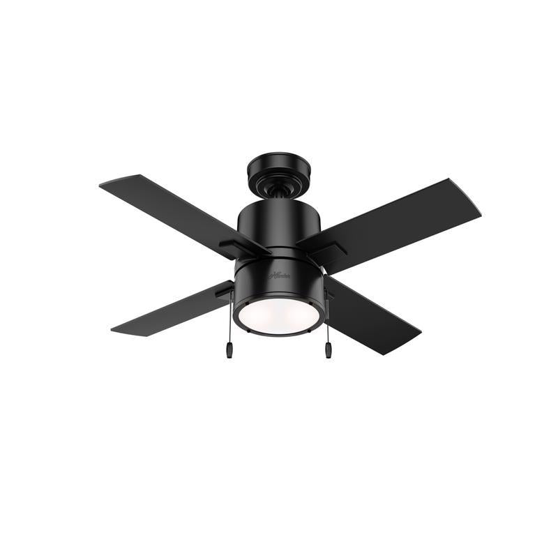 Ventilador de techo LED para interiores Hunter Beck de 42 pulg., negro mate