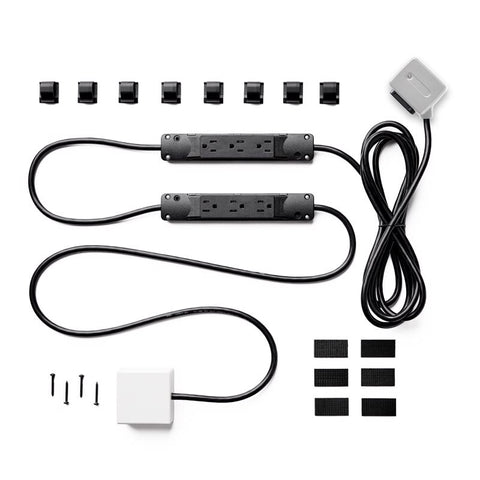 Charg 10 ft. L 7 outlets Power Strip with USB Ports White 1000 J