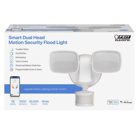 Feit Smart Home Foco de seguridad LED blanco con sensor de movimiento, conexión fija y tecnología inteligente