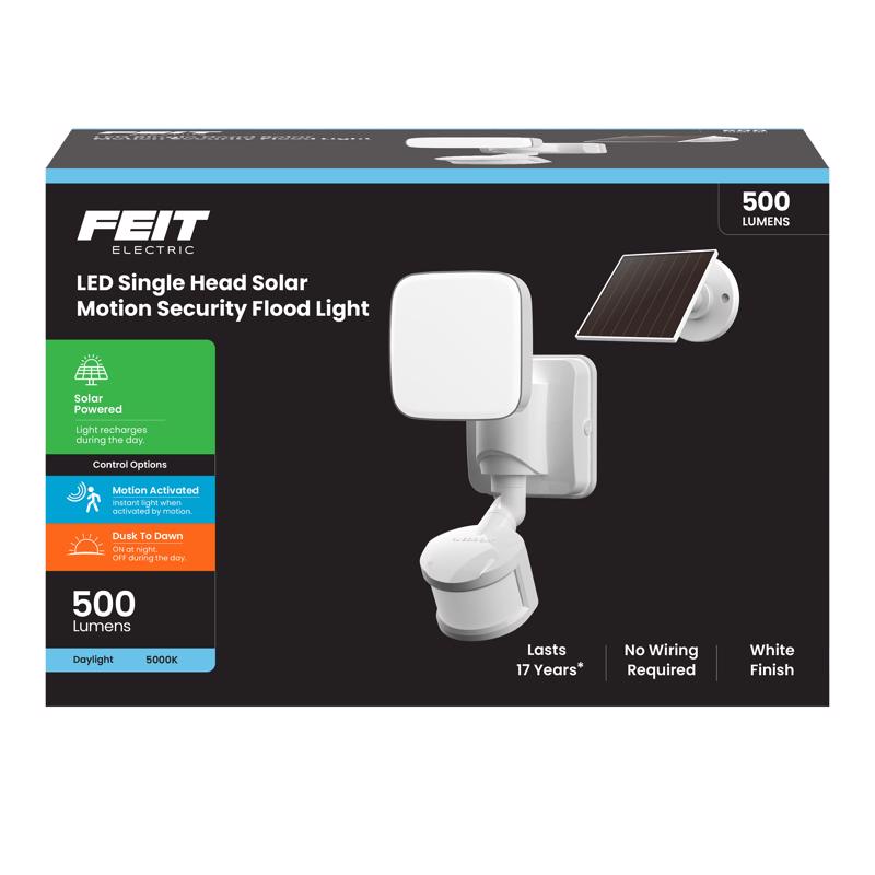 Feit LED Foco de seguridad LED blanco con sensor de movimiento alimentado por energía solar
