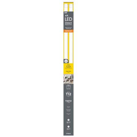 Feit T12 Bright White 48 in. Bi-Pin Base T12 LED Linear Lamp 40 Watt Equivalence 2 pk (Pack of 10)