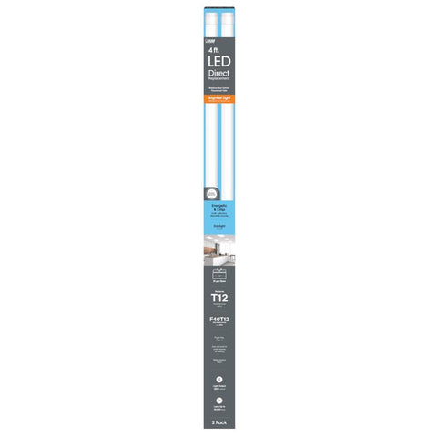 Feit T12 Daylight 48 in. Bin-Pin T12 LED Linear Lamp 40 Watt Equivalence 2 pk (Pack of 10)