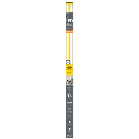 Feit Linear T8 Bright White 48 in. Bi-pin T8 LED Linear Lamp 32 Watt Equivalence 2 pk (Pack of 10)