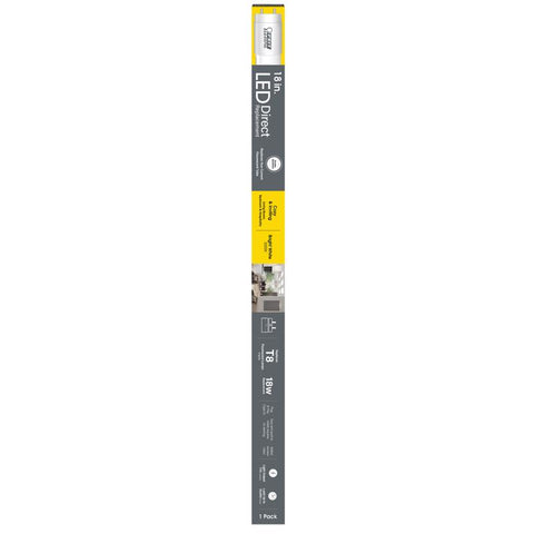 Feit T8 Bright White 18 in. G13 Linear LED Linear Lamp 18 Watt Equivalence 1 pk (Pack of 12)