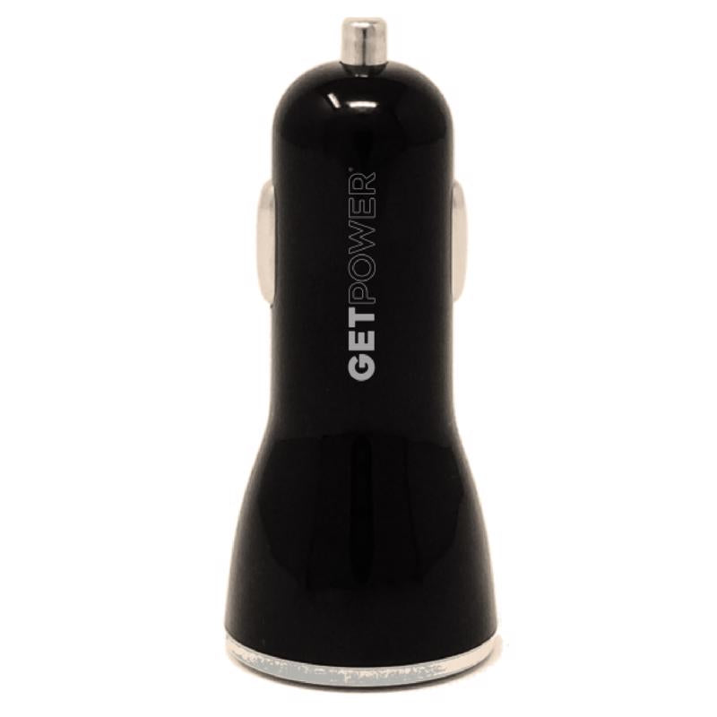 GetPower Black Car Dual USB Car Adapter For Universal (Pack of 30)