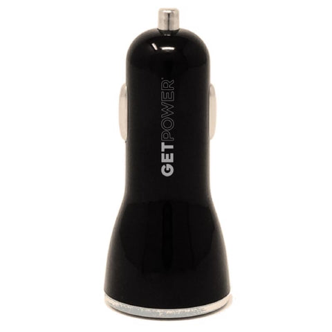 GetPower Black Car Dual USB Car Adapter For Universal (Pack of 30)