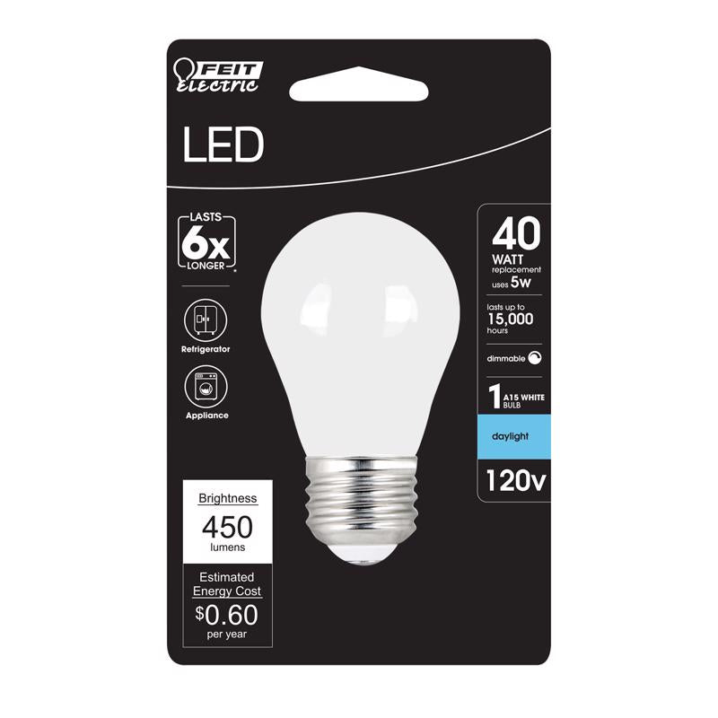 Feit A15 E26 (Medium) Filament LED Bulb Daylight 40 Watt Equivalence 1 pk (Pack of 6)