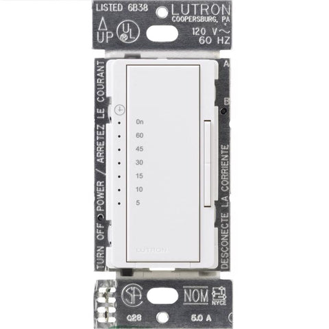 Temporizador de cuenta regresiva para interiores Lutron Maestro 120 V blanco
