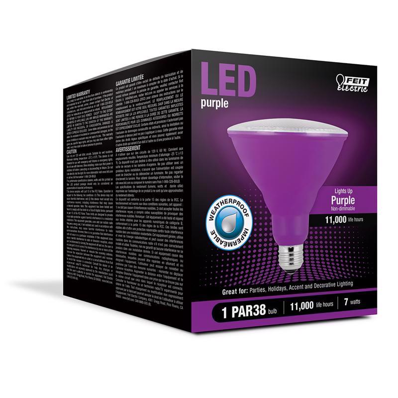 Feit PAR38 E26 (Medium) LED Bulb Purple 90 Watt Equivalence 1 pk (Pack of 4)