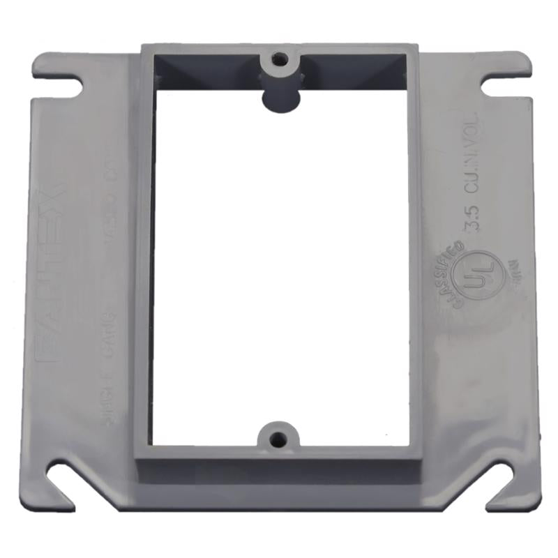 Cantex EZ Box Rectangle PVC 1 gang 4 in. H X 4 in. W Mud Ring
