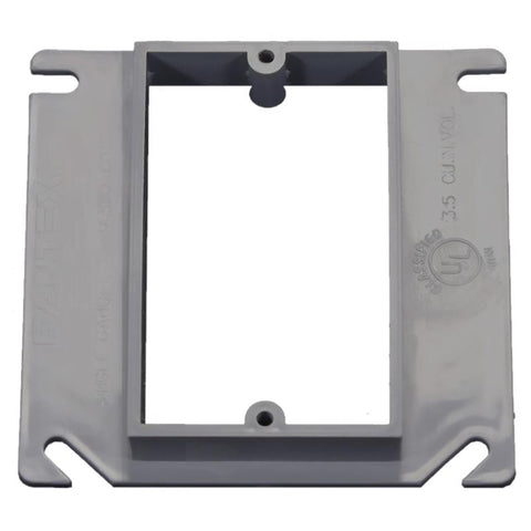 Cantex EZ Box Rectangle PVC 1 gang 4 in. H X 4 in. W Mud Ring
