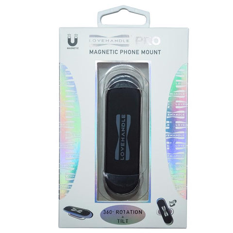 LoveHandle Black/Silver Magnetic Cell Phone Car Mount For All Mobile Devices (Pack of 4)