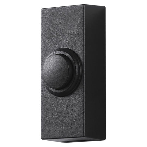 Timbre inalámbrico Heath Zenith con botón pulsador, níquel satinado y plástico negro