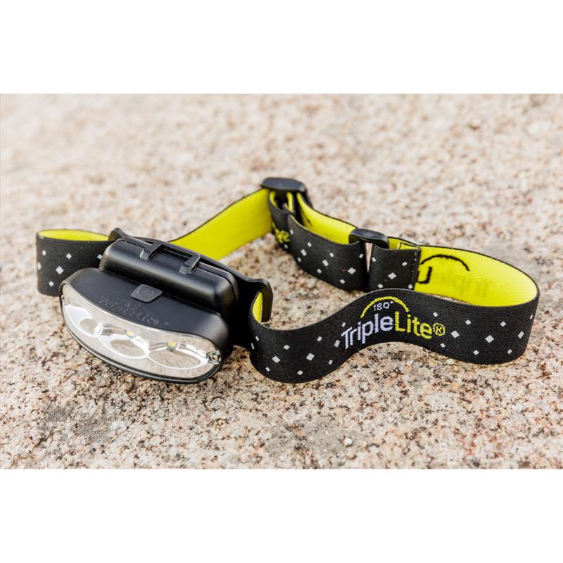 Linterna frontal LED TripleLite de 530 lm, negra, con pilas AAA