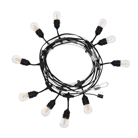 Belle Luci Holiday Bright Lights LED S14 Patio Light Set Warm White 48 ft. 24 lights