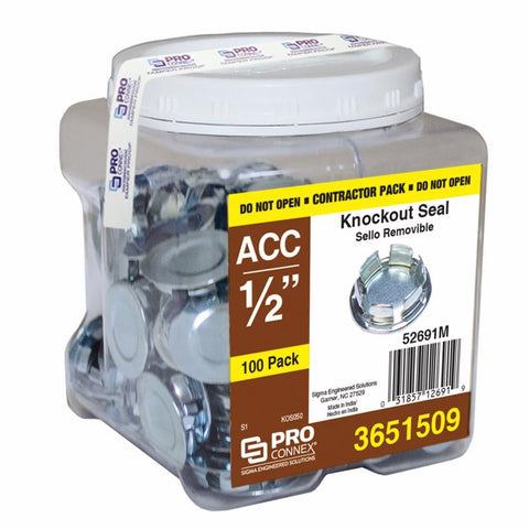 Sigma Engineered Solutions ProConnex Sello para cierre redondo de acero galvanizado de 0.30 pulg. de alto x 0.91 pulg. de ancho