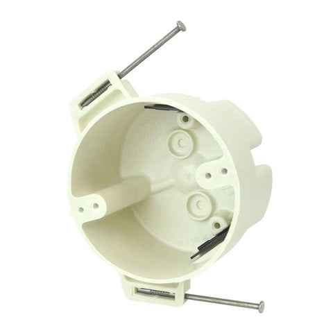 Allied Moulded New Work 22.5 cu in Round Fiberglass Ceiling Box Off White