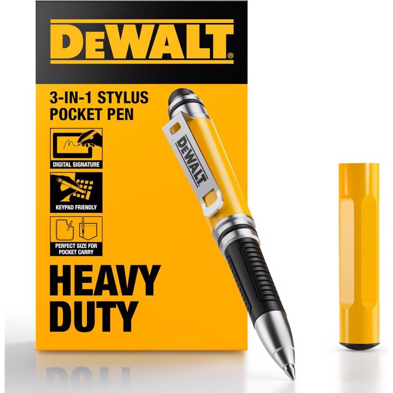 DeWalt Black/Yellow Stylus Mobile Pen For All Smartphones
