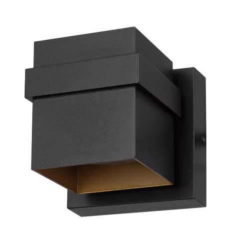 Globe Electric 1-Light Matte Black Petite Structure Wall Sconce