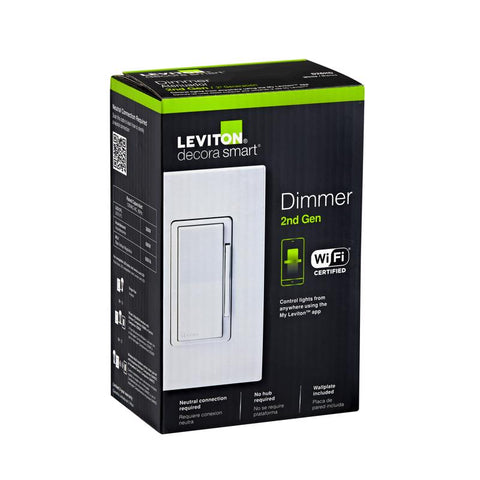 Leviton Decora Smart de 15 amperios, interruptor simple con sensor de movimiento inteligente y conmutador de atenuación (paquete de 2)
