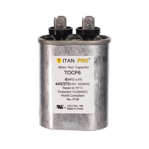Titan Pro 6 MFD 440 V Oval Run Capacitor