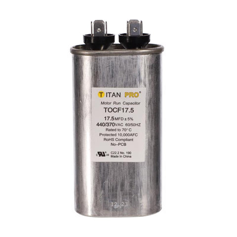 Titan Pro 17.5 MFD 440 V Oval Run Capacitor