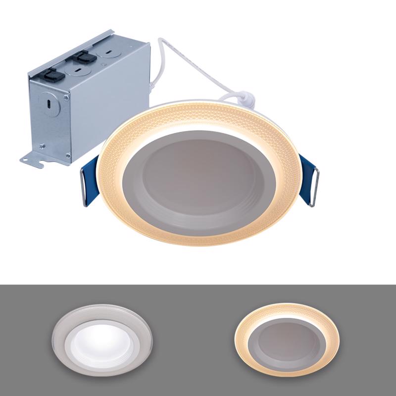 Halo White 4 in. W LED Canless Recessed Downlight 9.5 W