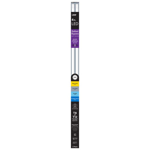 Feit Tubular White 48 in. G13 T8 LED Linear 32 Watt Equivalence 2 pk (Pack of 10)