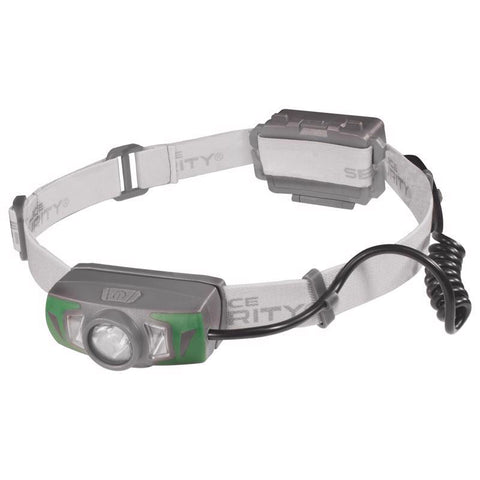 Police Security 550 lm Gray/Green LED Rechargeable Head Lamp AAA Battery