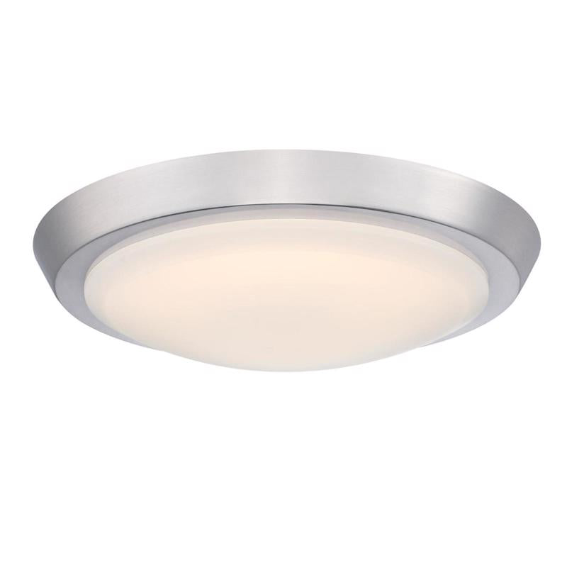 Lámpara de techo LED Westinghouse de níquel cepillado, 2,25 pulg. de alto x 11 pulg. de ancho x 11 pulg. de largo