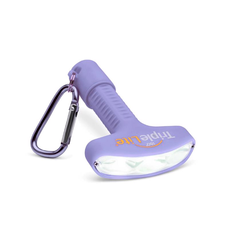Linterna LED morada TripleLite de 50 lm con pilas AAA