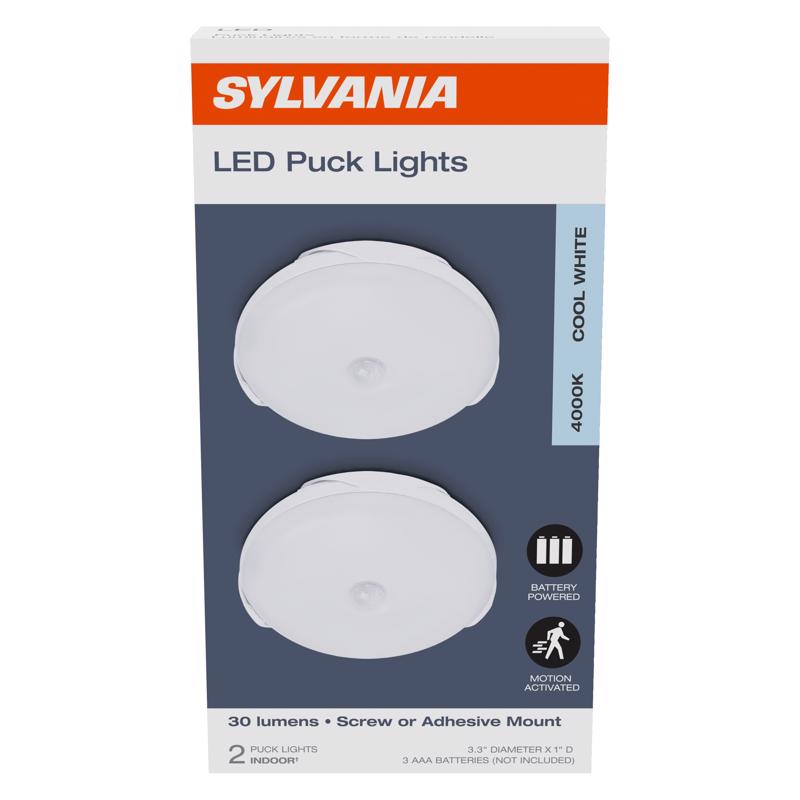 Sylvania Motion-Sensing Battery Powered LED White Slim Area Light