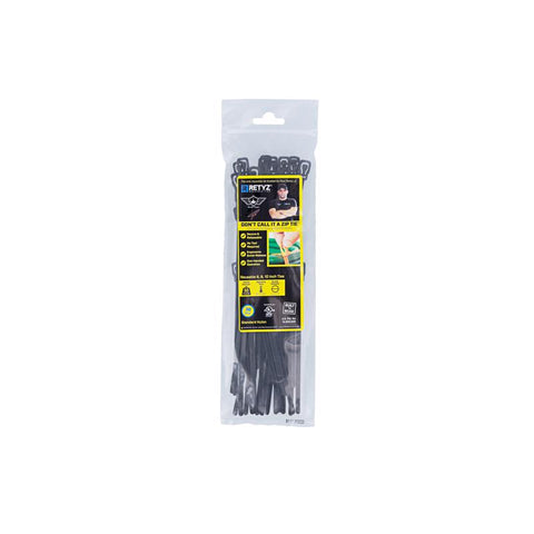 RETYZ 10 in. L Black Cable Tie 30 pk